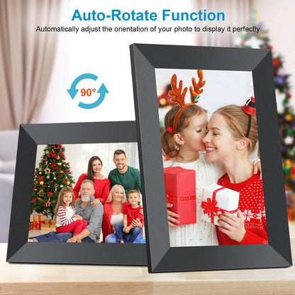 Wifi Digital Photo Picture Frame with 32GB Storage, 10.1 Inch IPS HD Touch Screen, Auto-Rotate Slideshow,Perfect Gift for Family & Friends