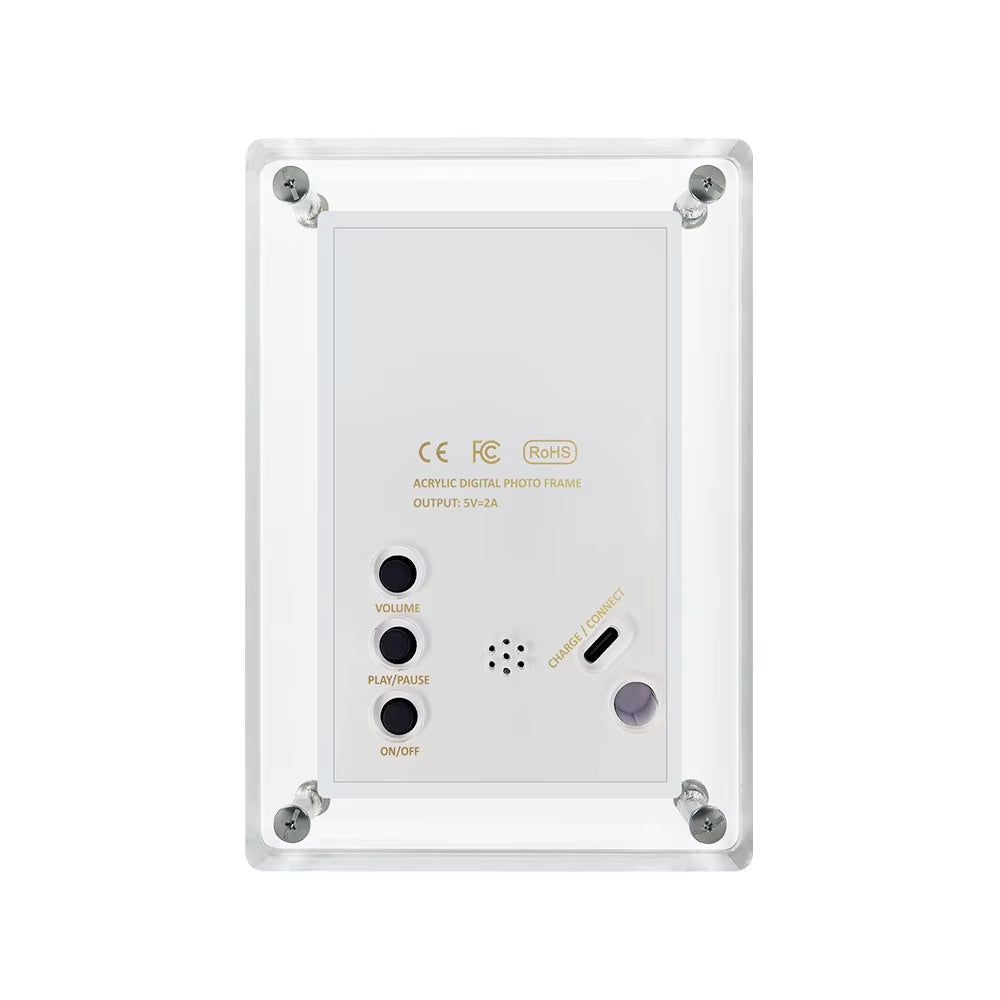 Crystal Advertising Player Acrylic 5 Inch 4GB IPS Screen Digital Photo Frame For Gift