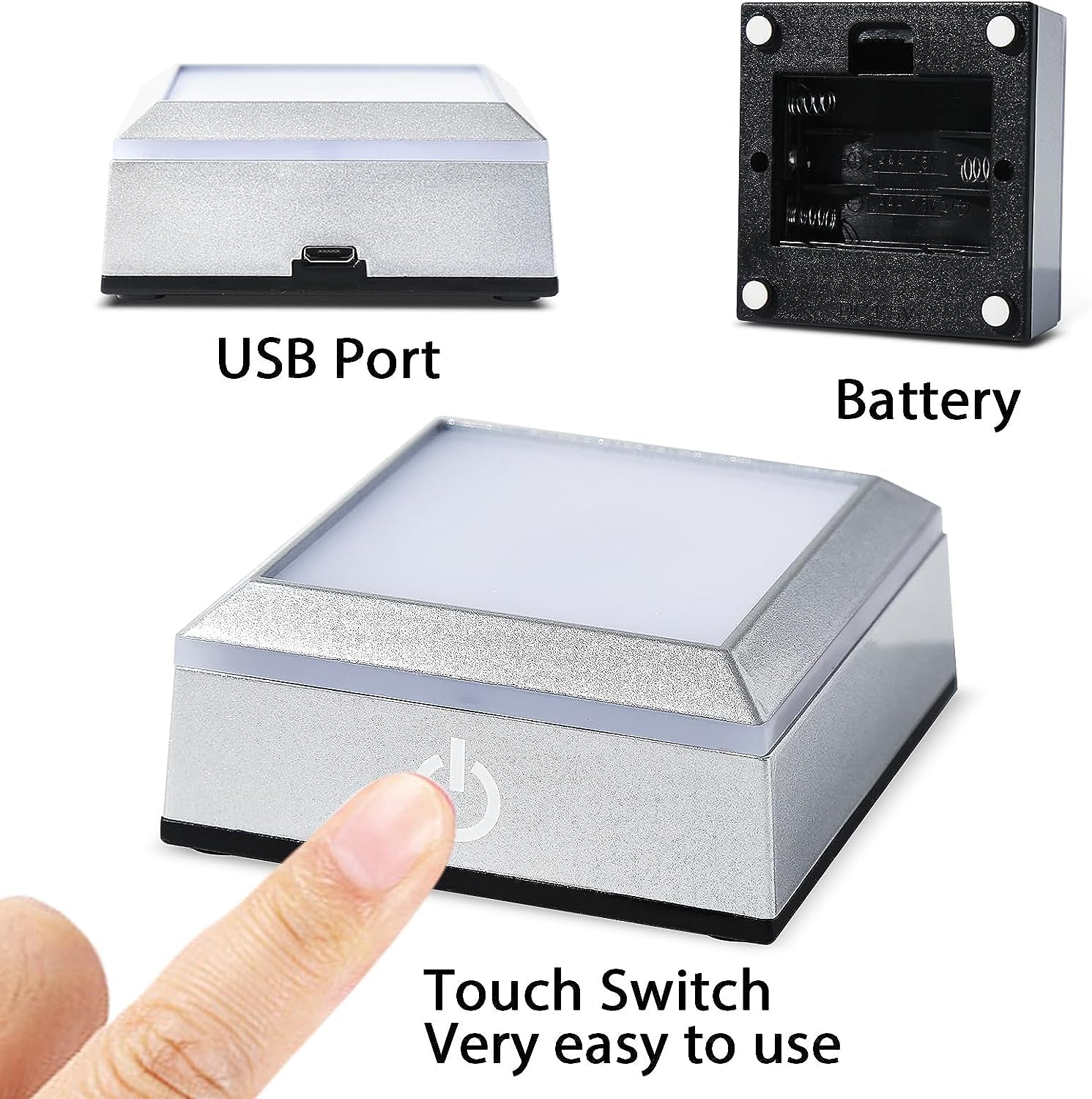 3D Ring&Rose Crystal Night Lamp with Adjustable LED Multicolor Lights for Girlfriend, Wife - Valentine'S Day, Anniversary,Birthday Presents, Christmas Gifts for Her