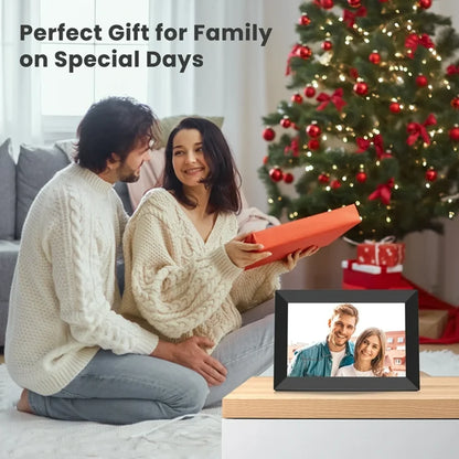Wifi Digital Photo Picture Frame with 32GB Storage, 10.1 Inch IPS HD Touch Screen, Auto-Rotate Slideshow,Perfect Gift for Family & Friends