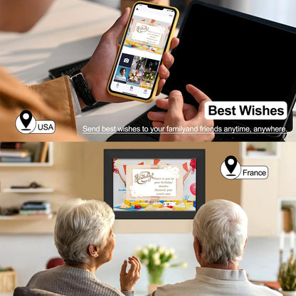 Wifi Digital Photo Picture Frame with 32GB Storage, 10.1 Inch IPS HD Touch Screen, Auto-Rotate Slideshow,Perfect Gift for Family & Friends