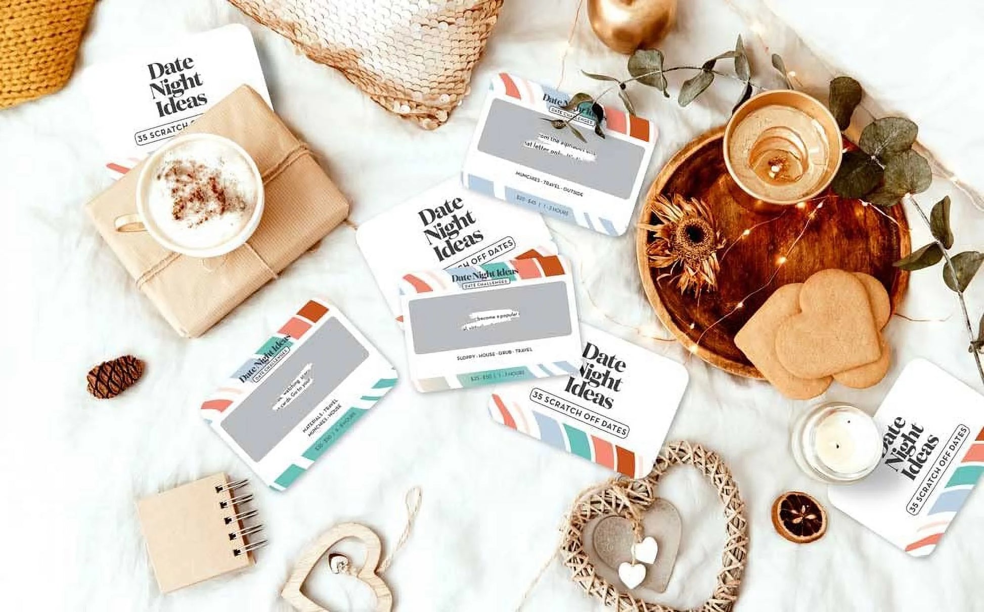 Romantic Couples Gift - Fun & Adventurous Date Night Box - Scratch off Card Game with Exciting Date Ideas for Couple: Girlfriend, Boyfriend, Newlywed, Wife or Husband.